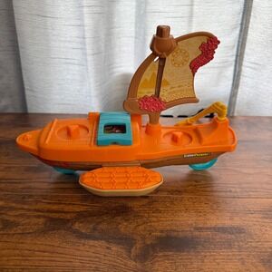 Little People Moana's Sailboat Boat Vehicle Playset Toy‎ with Wheels